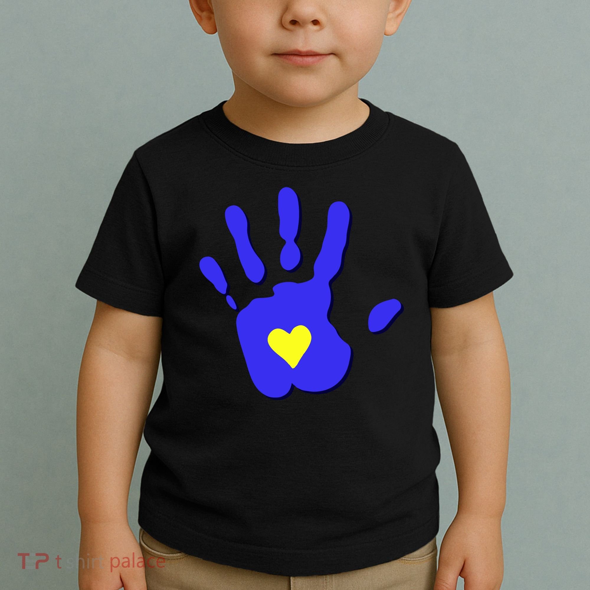 Hand Heart Down Syndrome Awareness Toddler T-Shirt