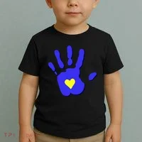Hand Heart Down Syndrome Awareness Toddler T-Shirt thumb 2