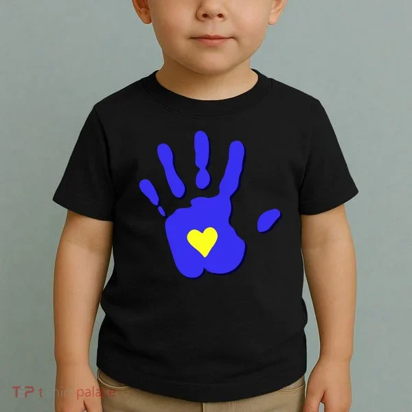 Hand Heart Down Syndrome Awareness Toddler T-Shirt