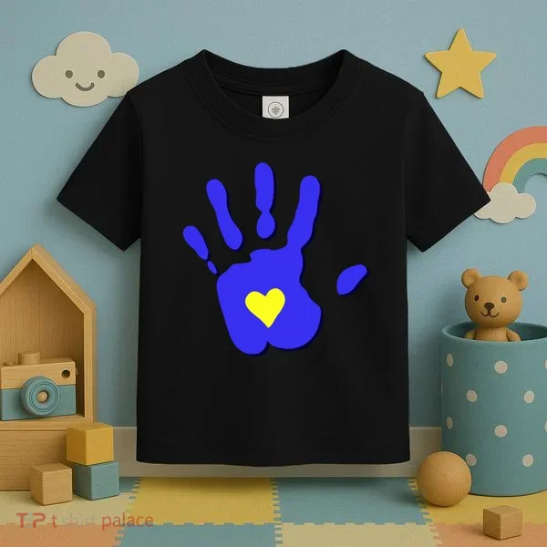Hand Heart Down Syndrome Awareness Toddler T-Shirt