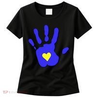Hand Heart Down Syndrome Awareness Women's T-Shirt thumb 0
