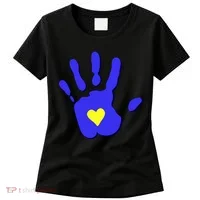 Hand Heart Down Syndrome Awareness Women's T-Shirt thumb 0