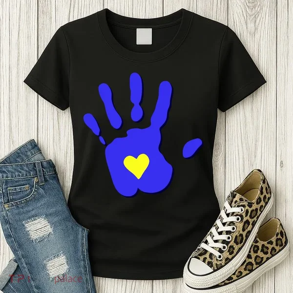 Hand Heart Down Syndrome Awareness Women's T-Shirt