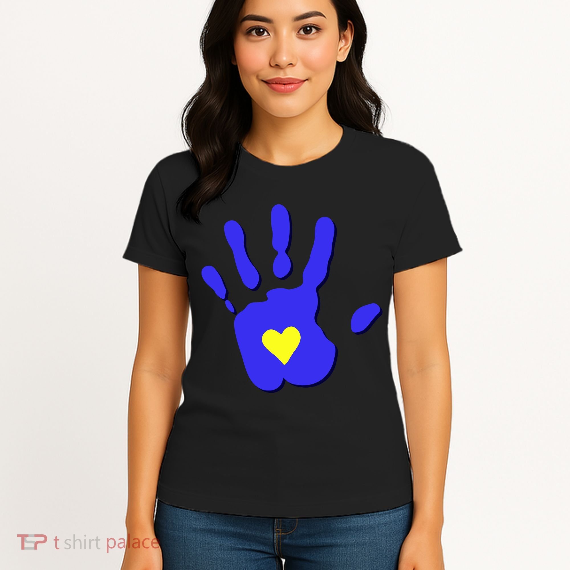 Hand Heart Down Syndrome Awareness Women's T-Shirt