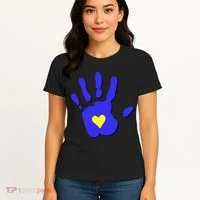 Hand Heart Down Syndrome Awareness Women's T-Shirt thumb 4