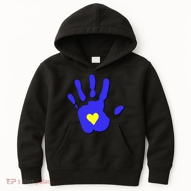 Hand Heart Down Syndrome Awareness Kids Hoodie