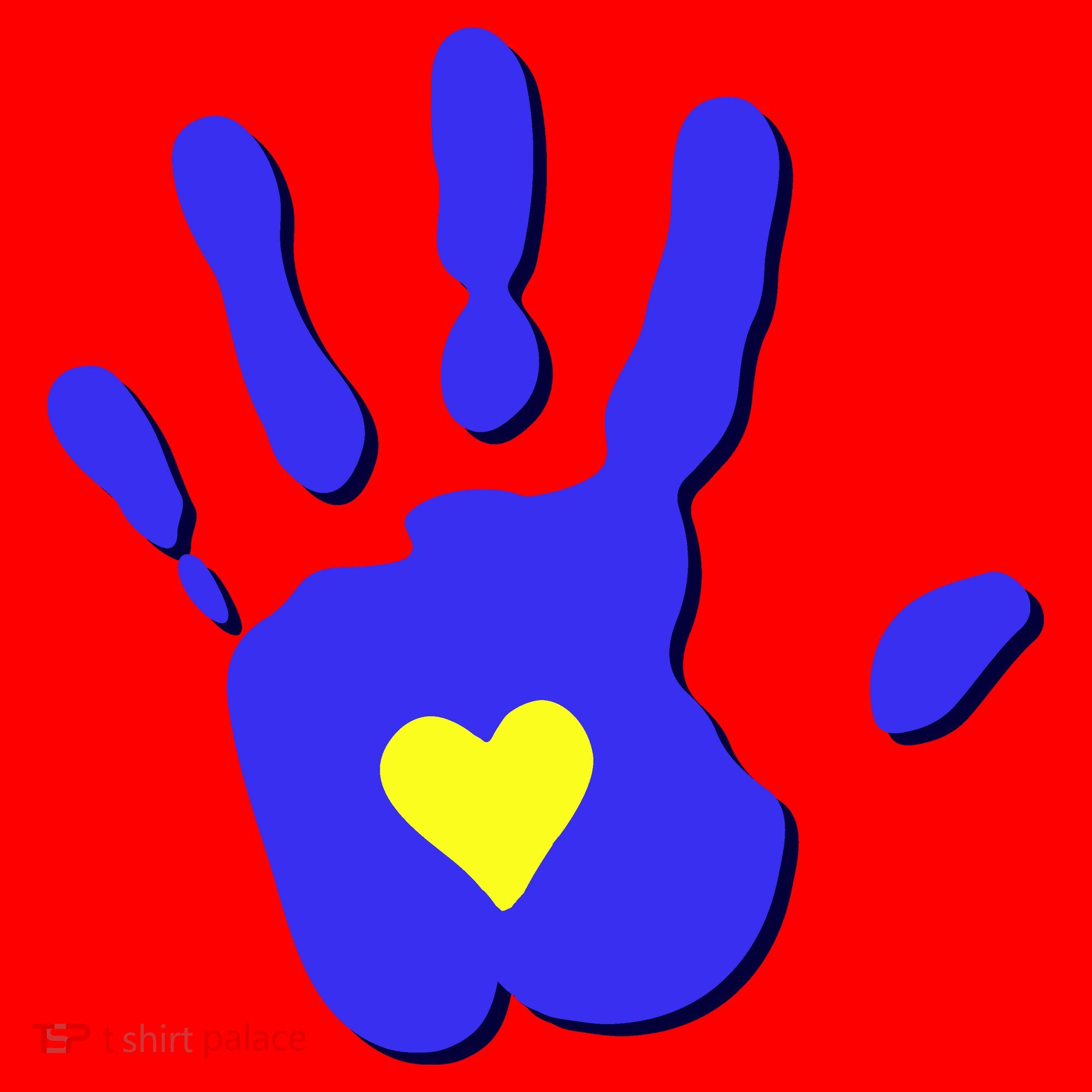 Hand Heart Down Syndrome Awareness Santa Hat