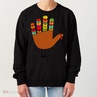 Hand Turkey Thanksgiving Day Women's Sweatshirt thumb 0