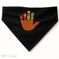 Hand Turkey Thanksgiving Day USA-Made Doggie Bandana thumb 0