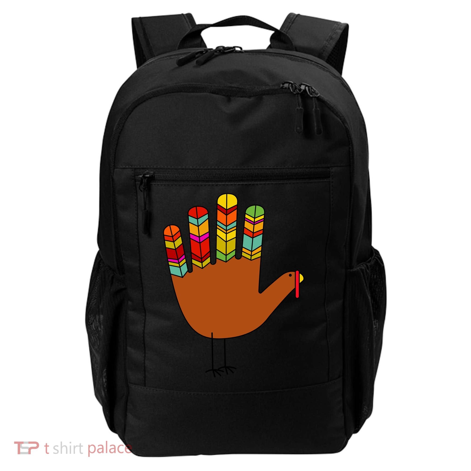 Hand Turkey Thanksgiving Day Backpack