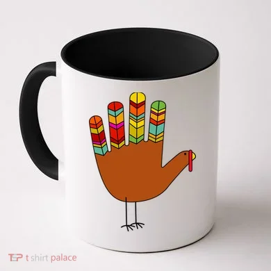 Hand Turkey Thanksgiving Day Coffee Mug