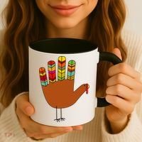 Hand Turkey Thanksgiving Day Coffee Mug thumb 3