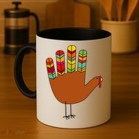 Hand Turkey Thanksgiving Day Coffee Mug thumb 4