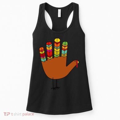 Hand Turkey Thanksgiving Day Women's Tank Top