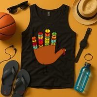 Hand Turkey Thanksgiving Day Tank Top thumb 4