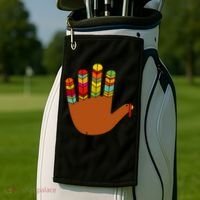 Hand Turkey Thanksgiving Day Golf Towel thumb 2