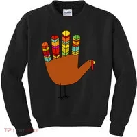 Hand Turkey Thanksgiving Day Kids Sweatshirt thumb 0
