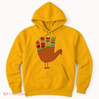 Hand Turkey Thanksgiving Day Hoodie
