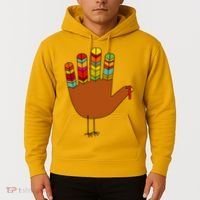 Hand Turkey Thanksgiving Day Hoodie thumb 2