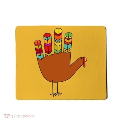 Hand Turkey Thanksgiving Day Mousepad