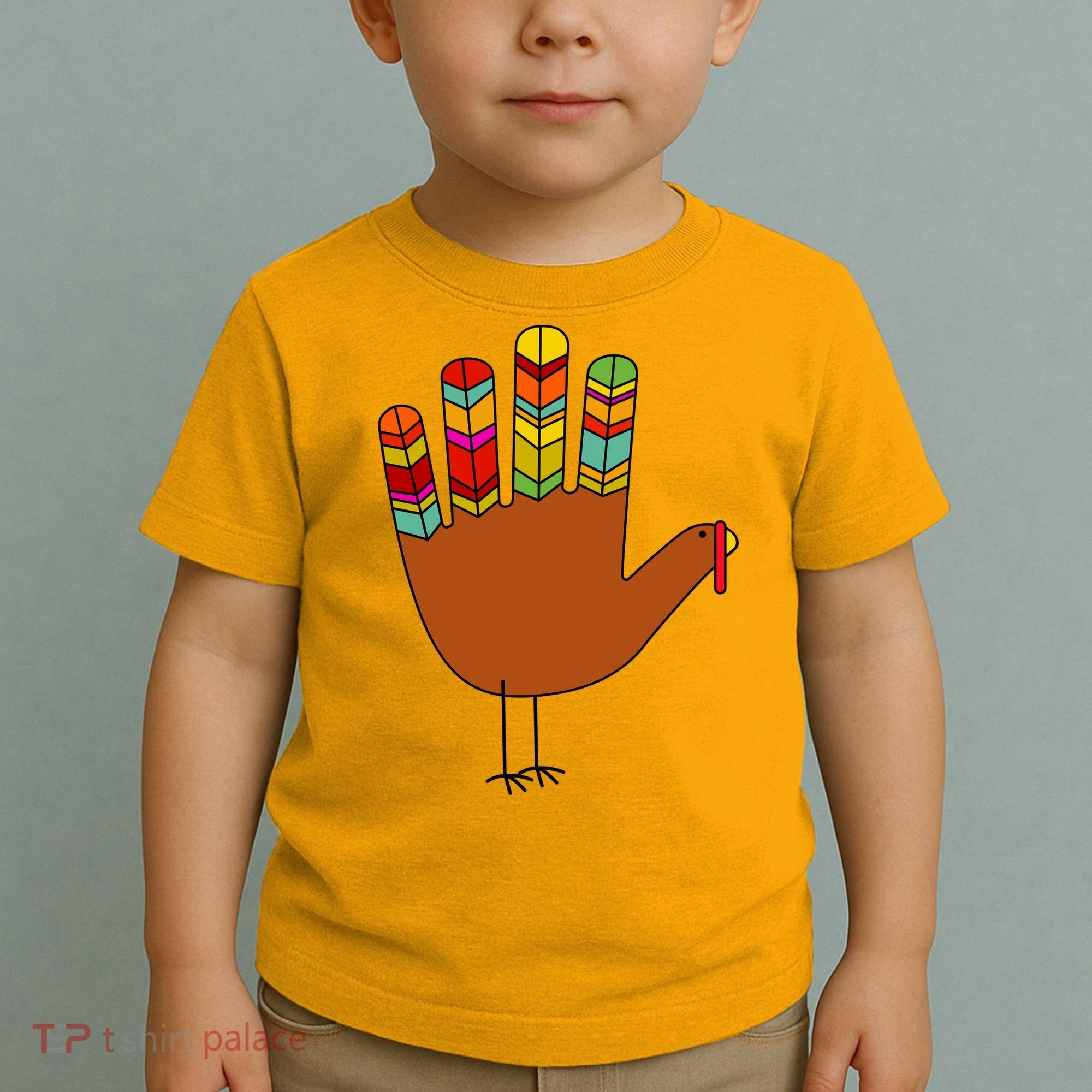 Hand Turkey Thanksgiving Day Toddler T-Shirt