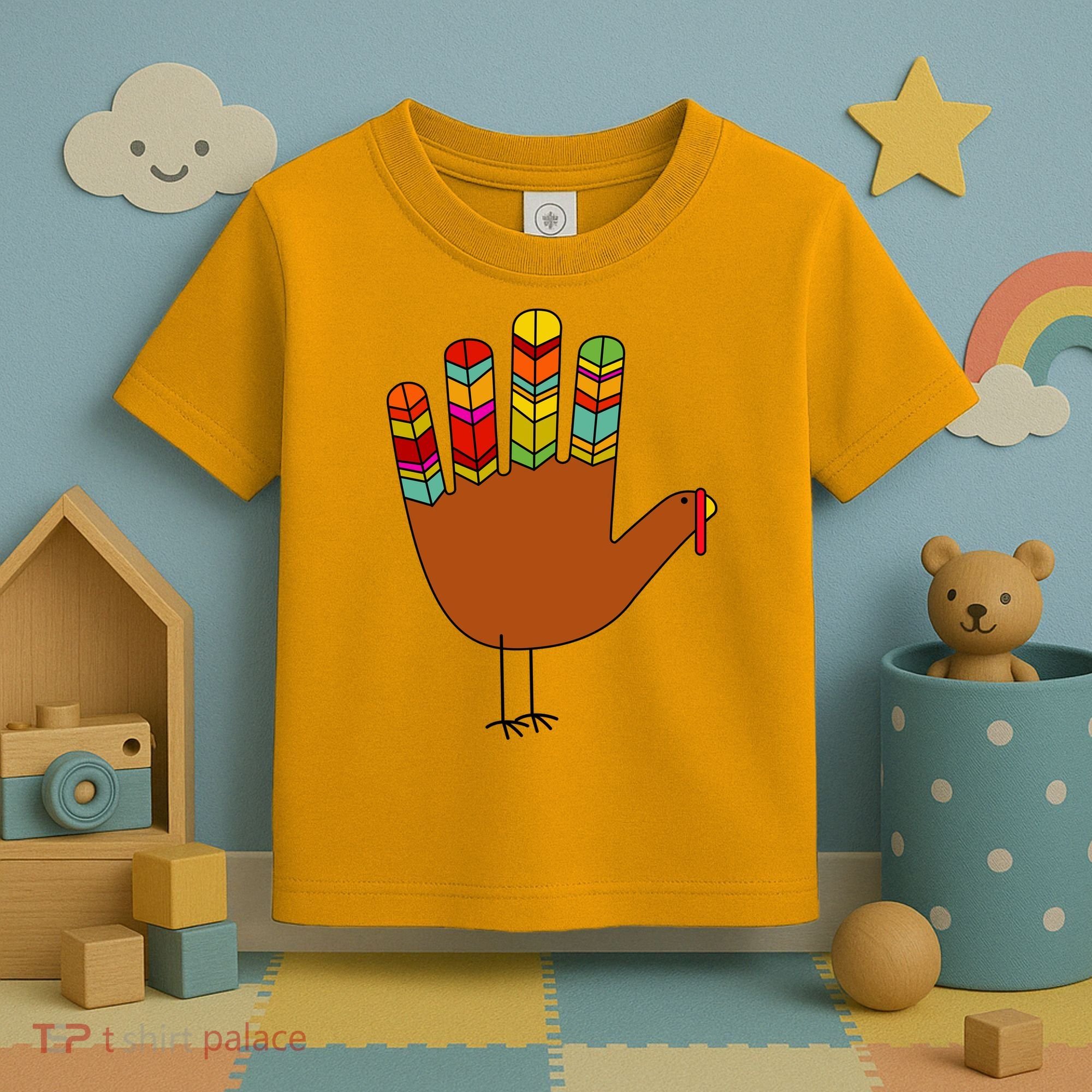Hand Turkey Thanksgiving Day Toddler T-Shirt