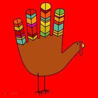 Hand Turkey Thanksgiving Day Santa Hat thumb 1