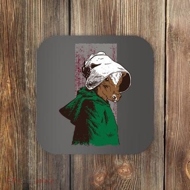 Handmaid Cow Parody Coaster