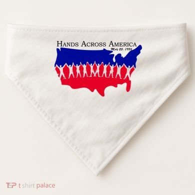 Hands Across America Stand Together USA-Made Doggie Bandana