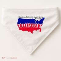 Hands Across America Stand Together USA-Made Doggie Bandana thumb 0