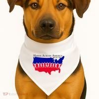 Hands Across America Stand Together USA-Made Doggie Bandana thumb 1