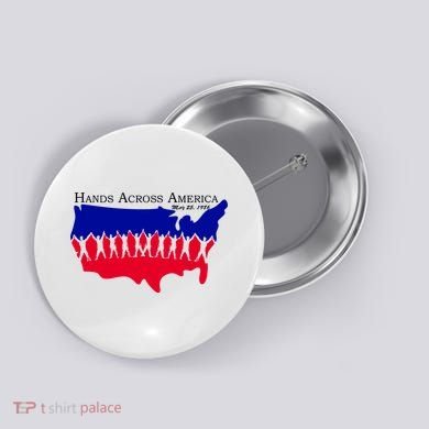 Hands Across America Stand Together Button