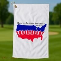 Hands Across America Stand Together Golf Towel thumb 1