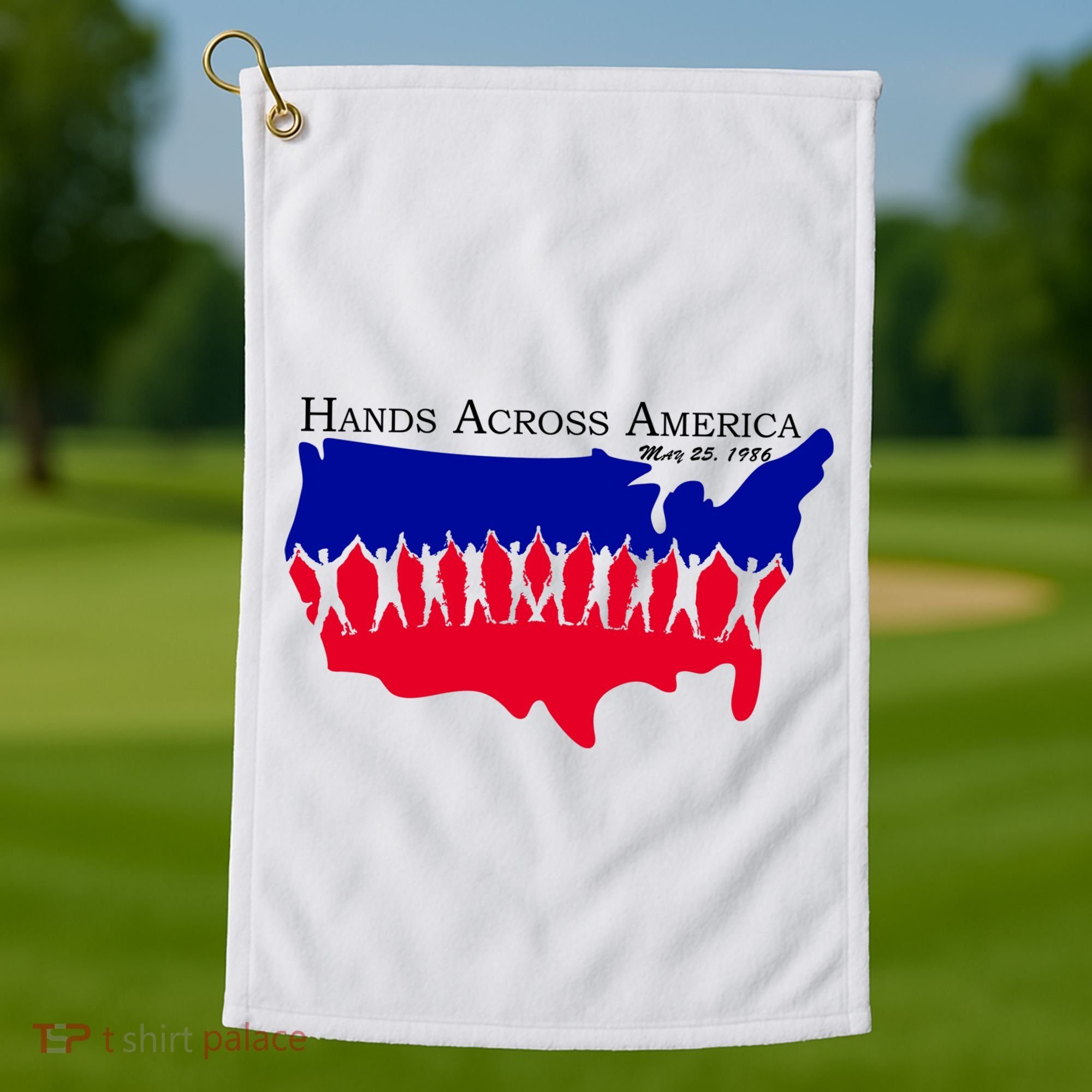Hands Across America Stand Together Golf Towel