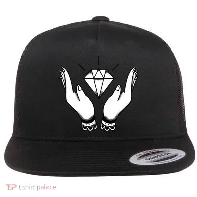 Hands Diamond Flat Bill Trucker Hat