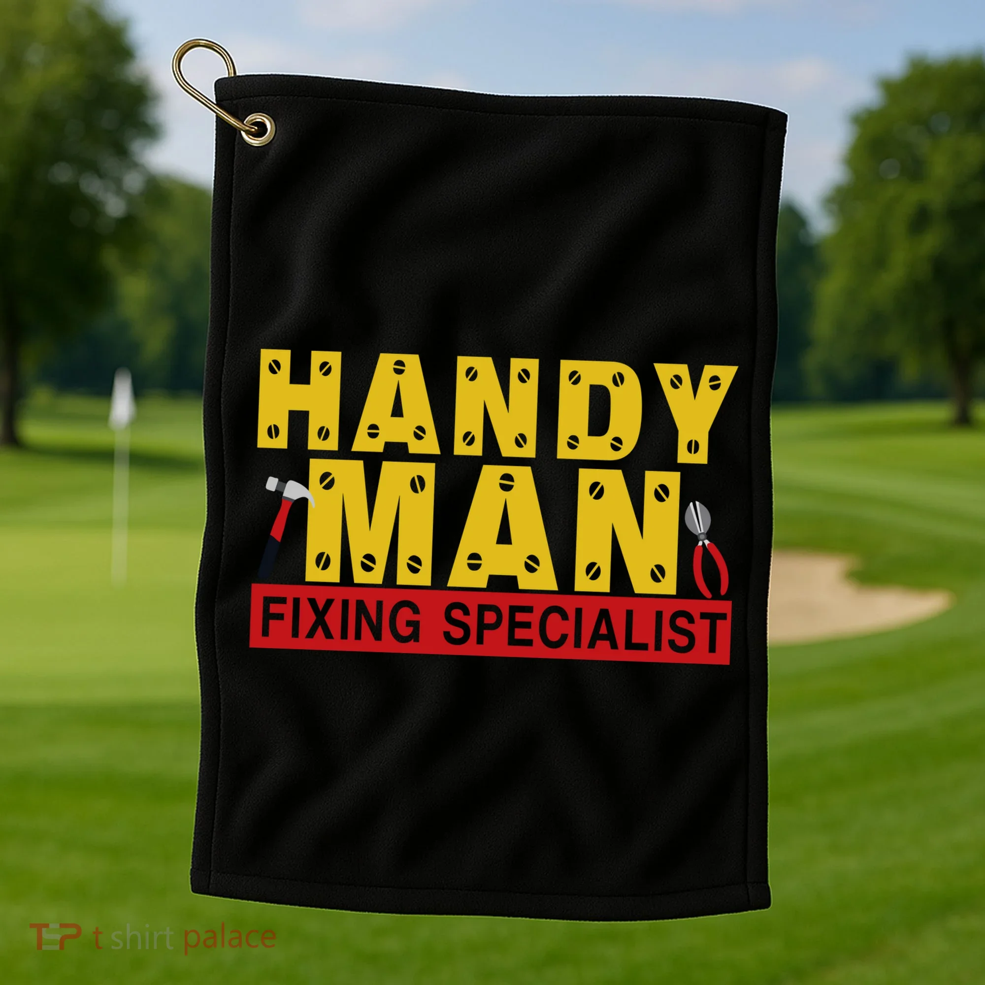 Handy Man Fixing Specialist Golf Towel
