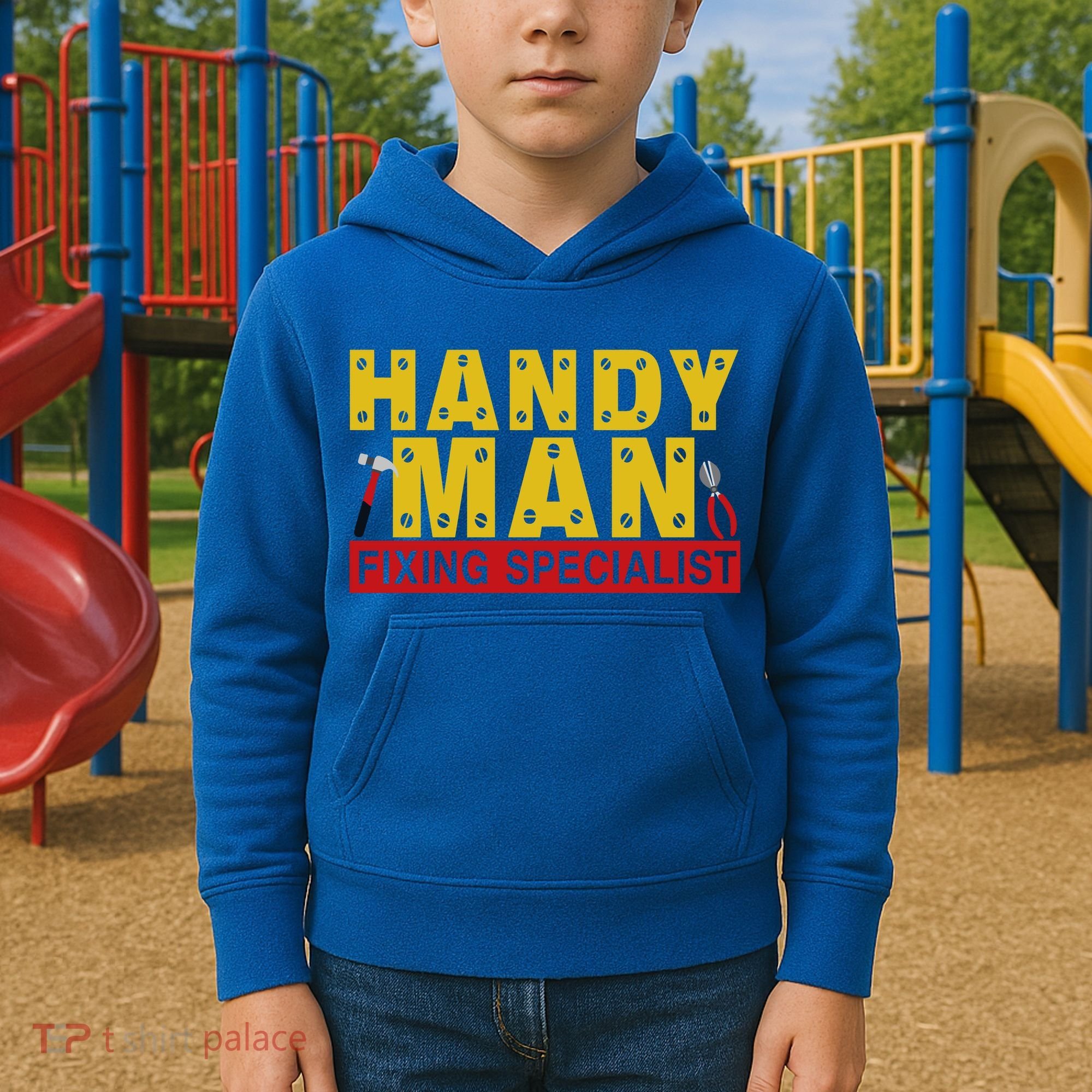 Handy Man Fixing Specialist Kids Hoodie