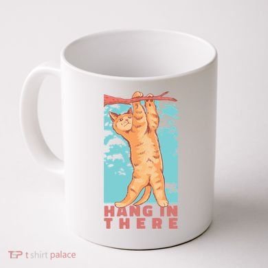 Hang In There Cat Coffee Mug