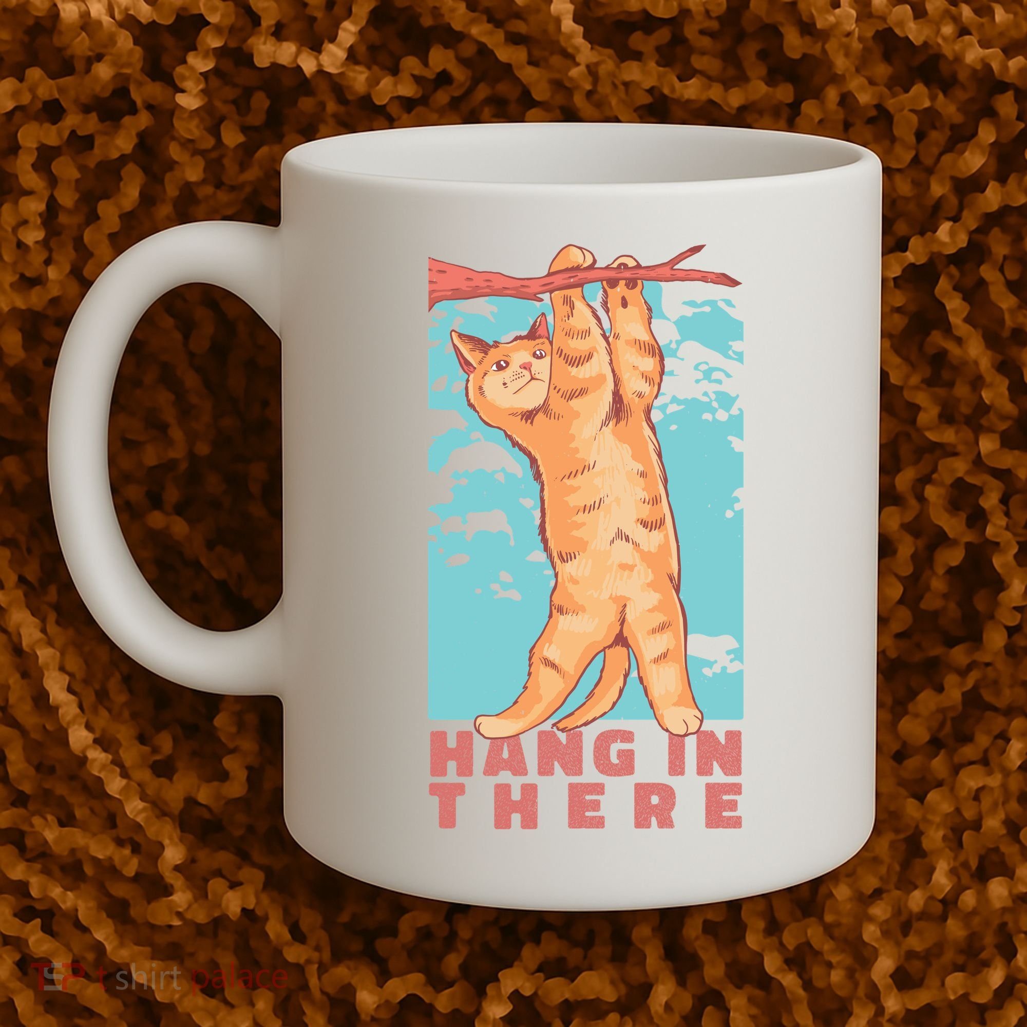 Hang In There Cat Coffee Mug