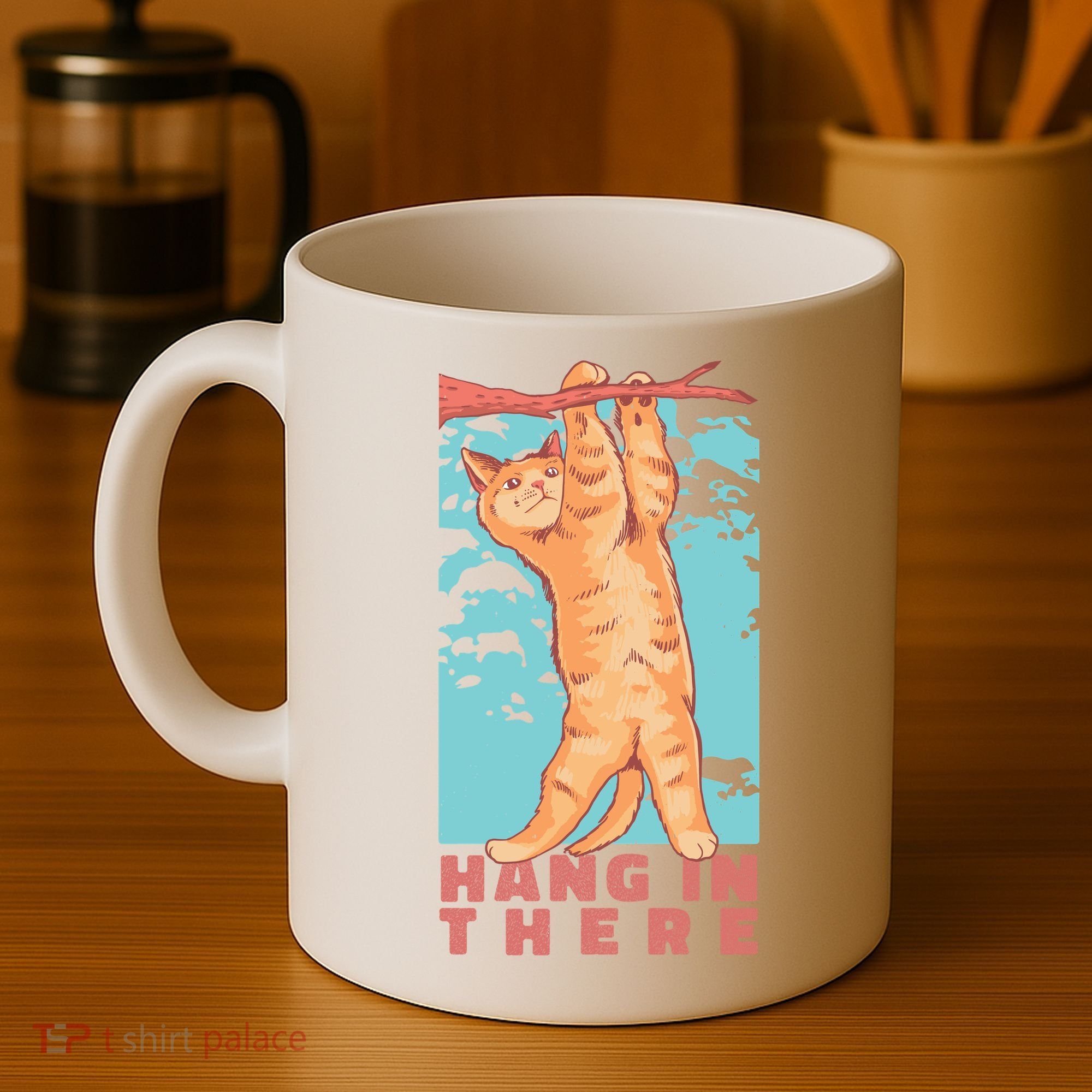 Hang In There Cat Coffee Mug