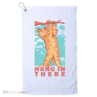 Hang In There Cat Golf Towel