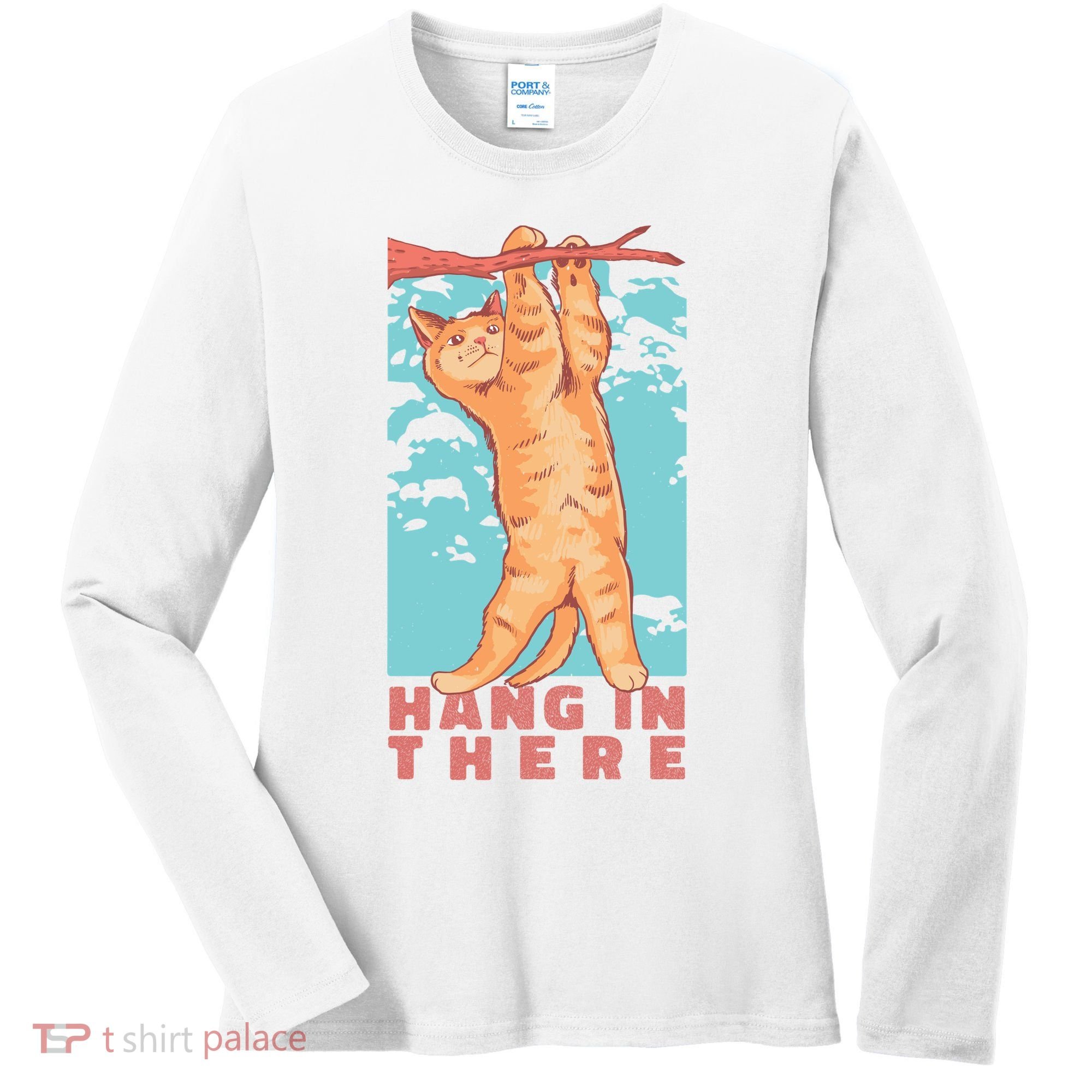 Hang In There Cat Women's Long Sleeve Shirt