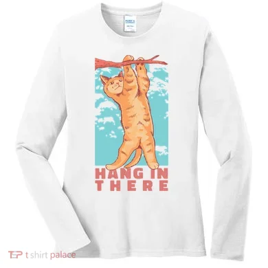 Hang In There Cat Women's Long Sleeve Shirt