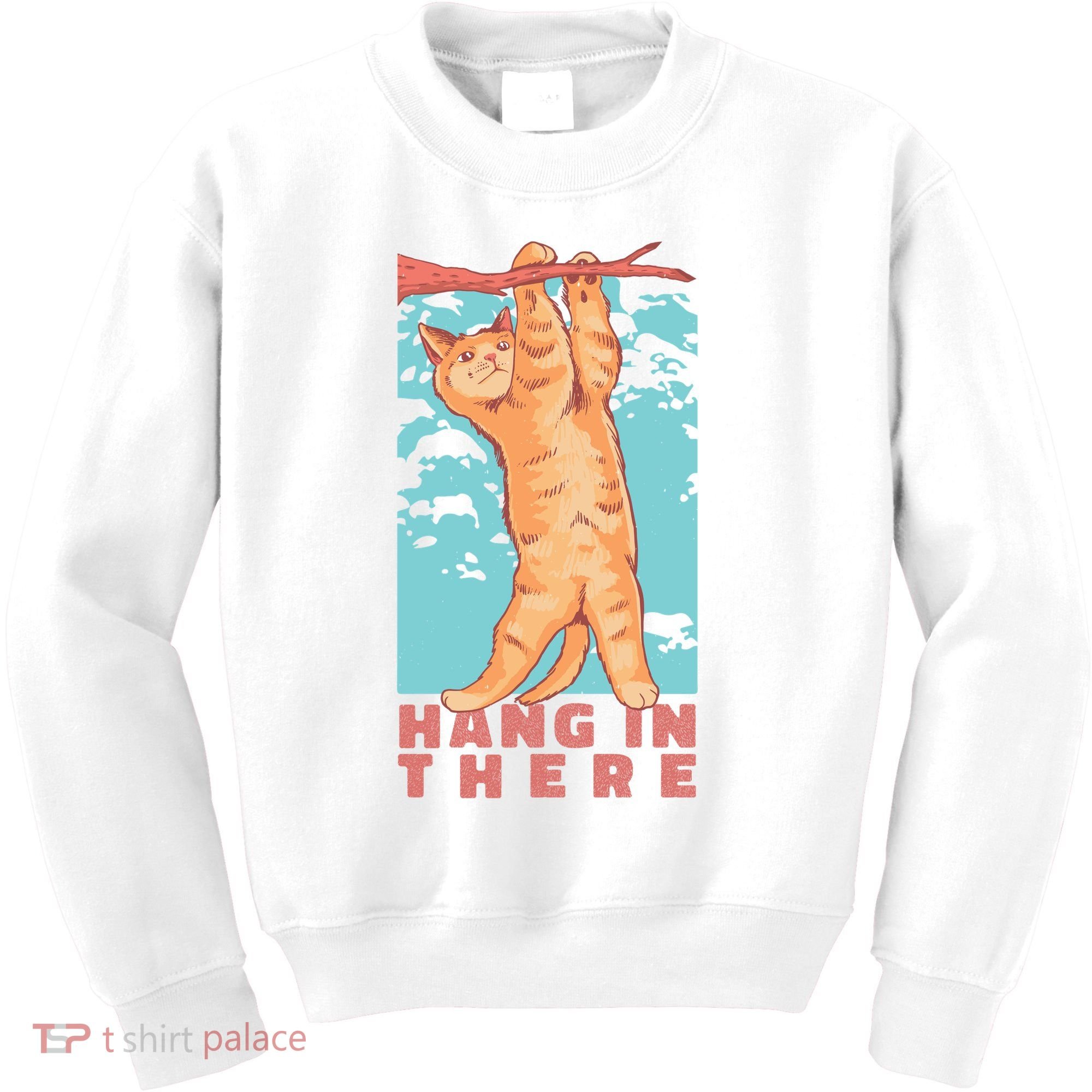Hang In There Cat Kids Sweatshirt