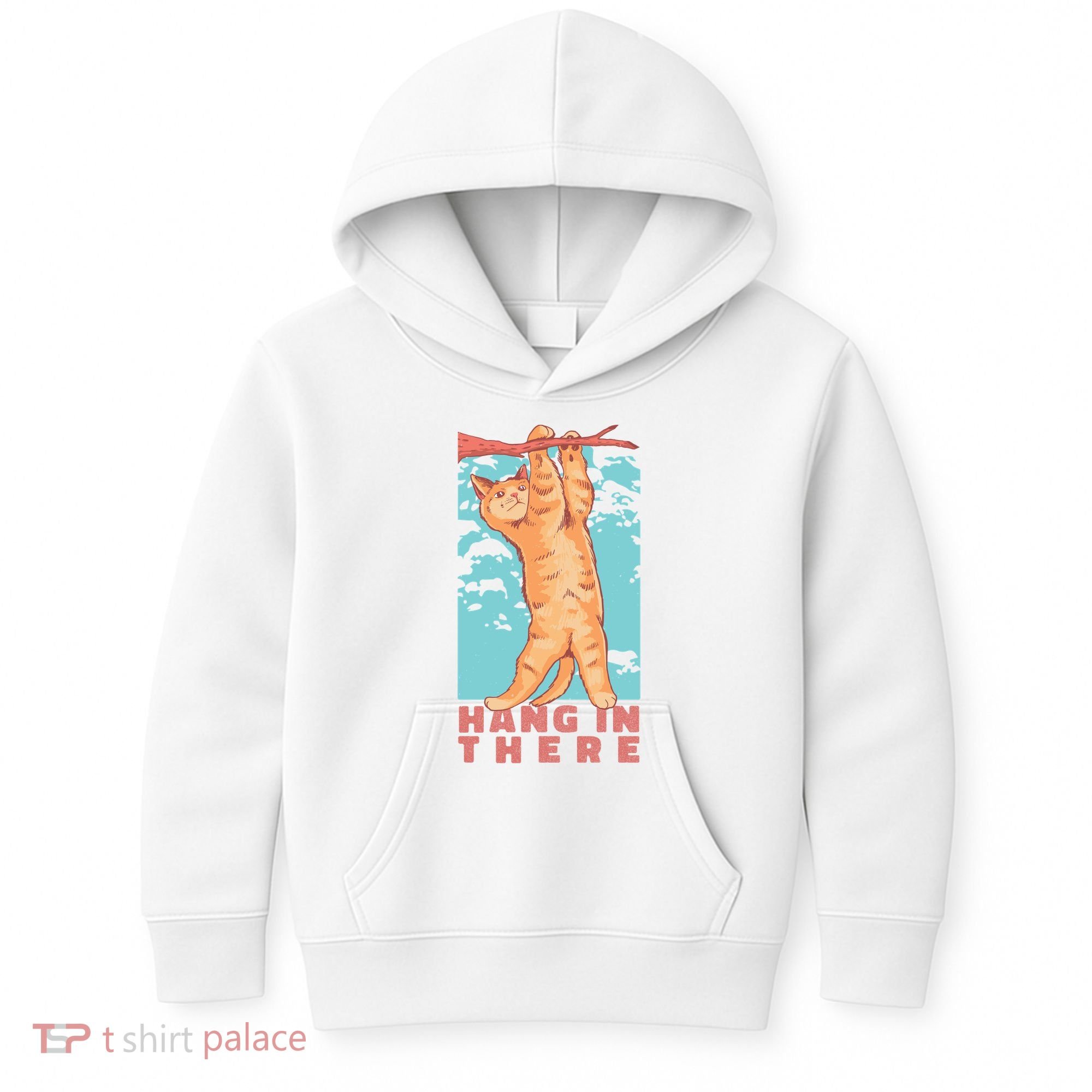 Hang In There Cat Kids Hoodie