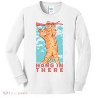 Hang In There Cat Kids Long Sleeve Shirt thumb 0