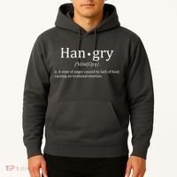 Hangry Definition Han gry Hungry Angry Food Hoodie thumb 2