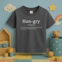 Hangry Definition Han gry Hungry Angry Food Toddler T-Shirt thumb 3