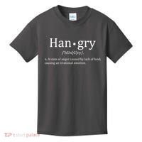 Hangry Definition Han gry Hungry Angry Food Kids T-Shirt thumb 0