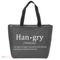 Hangry Definition Han gry Hungry Angry Food Tote Bag thumb 0
